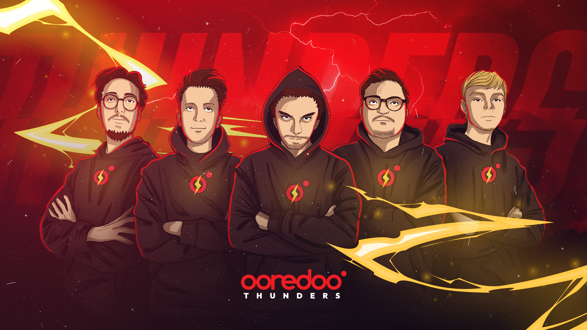 Обои команды Ooredoo Thunders: 8 сезон, 1 вариант