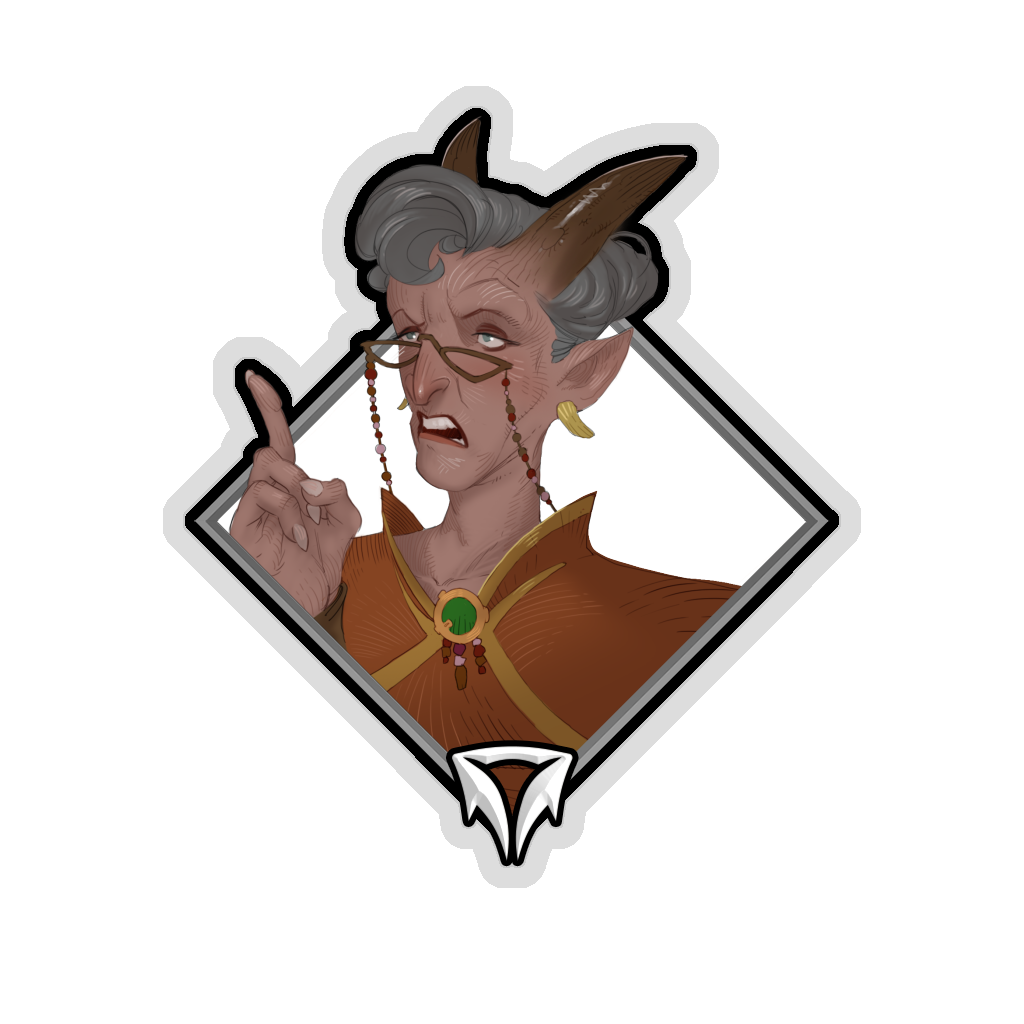 Pegatina de la Caída de la Corona - Debb'Ra