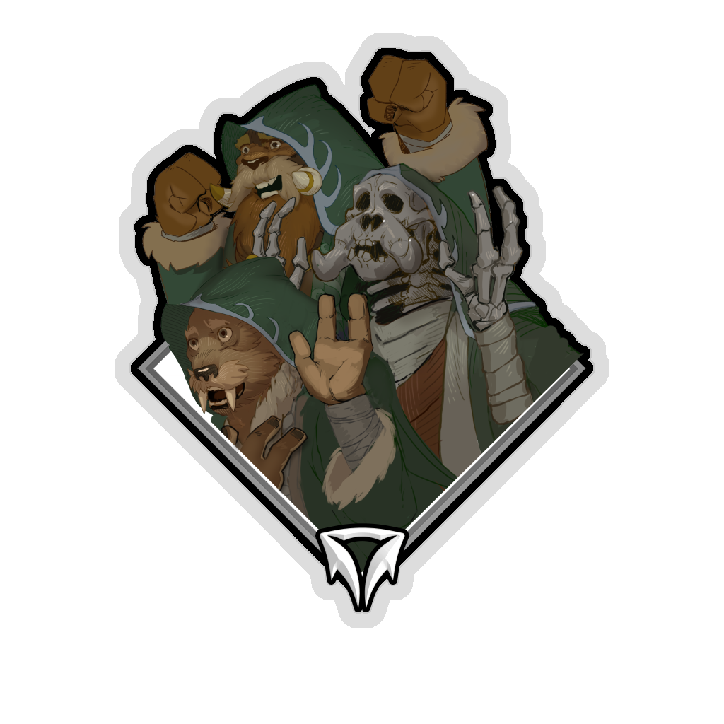 Pegatina de la Caída de la Corona - Los monjes hundidos