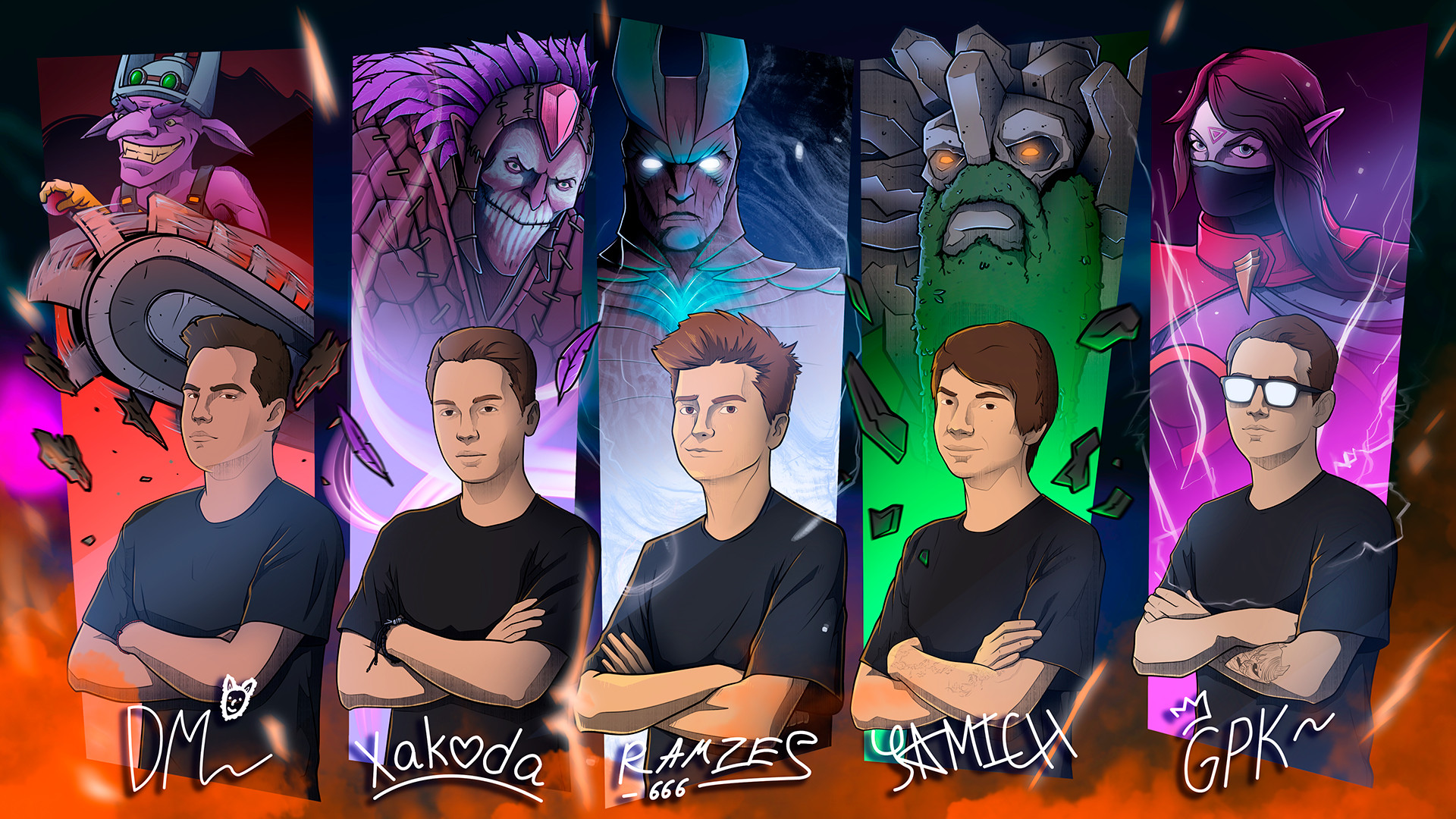 Обои команды Virtus.pro: 6 сезон, 2 вариант