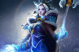 Écran de chargement de l'ascension de la Crystal Maiden